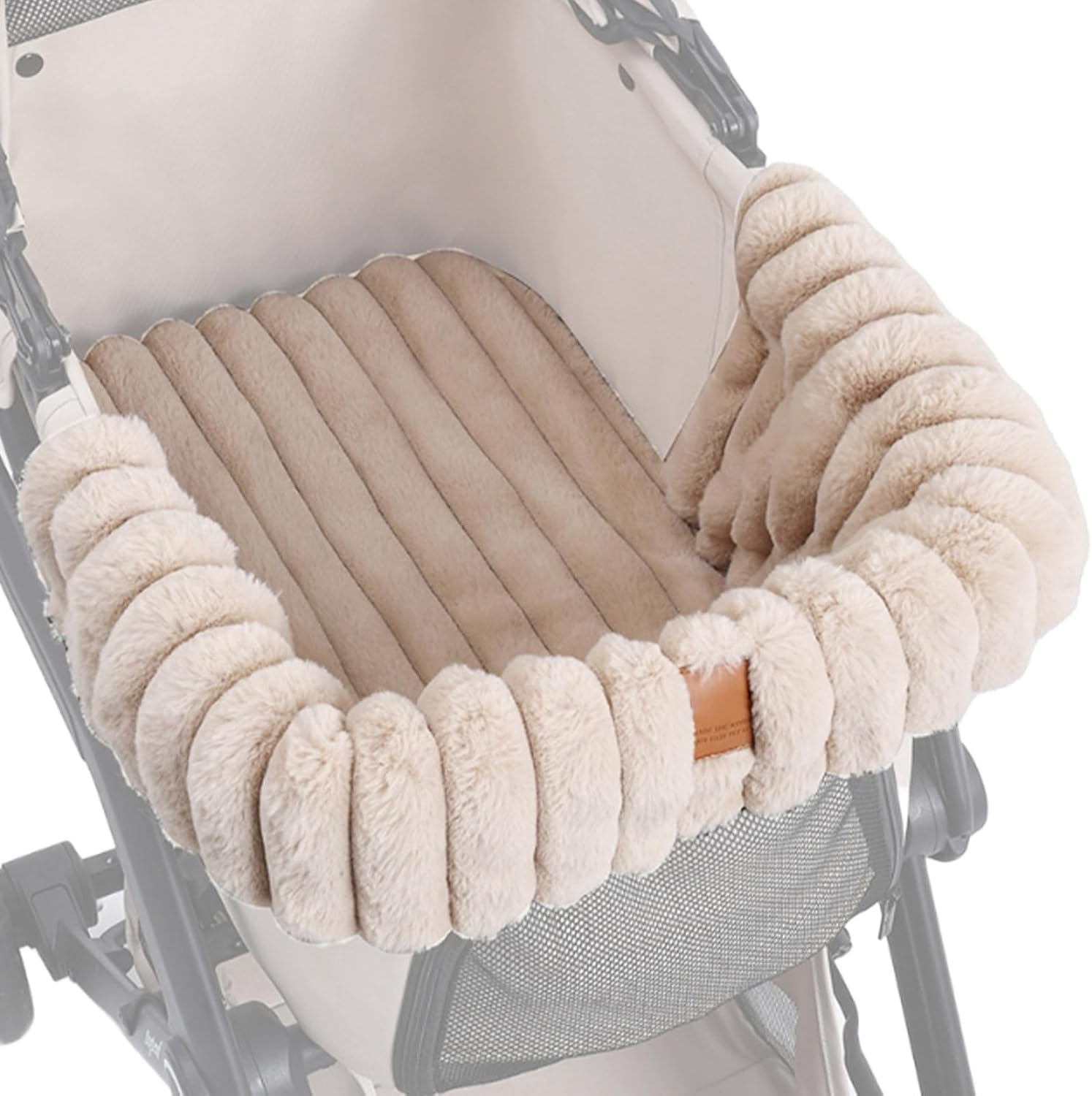 Pet Stroller Cushion - Washable Plush Dog Cat Pad with Magnetic Buckle Design | Soft Warm Blanket for Indoor or Outdoor Travel Puppy House