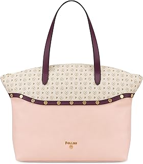 POLLIN borsa donna Shopping bag con borchie Margarita colore rosa Dimensioni: 32X48X14
