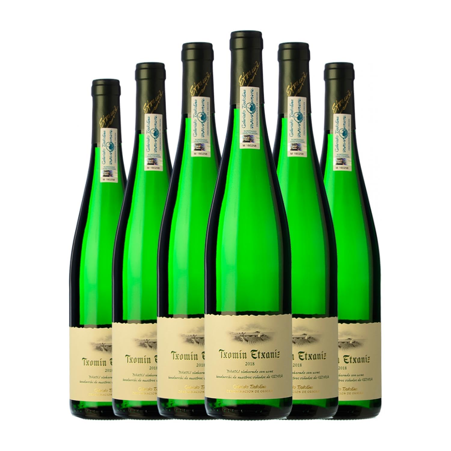 Txomin Etxaniz Getariako Txakolina 75 cl Vino blanco (Caja de 6 Botellas de 75 cl)