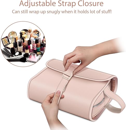Miniatura 3 de Fintie - Bolsa de viaje portátil para cosméticos y artículos de aseo, gran organizador colgante resistente al agua para maquillaje, estuche de