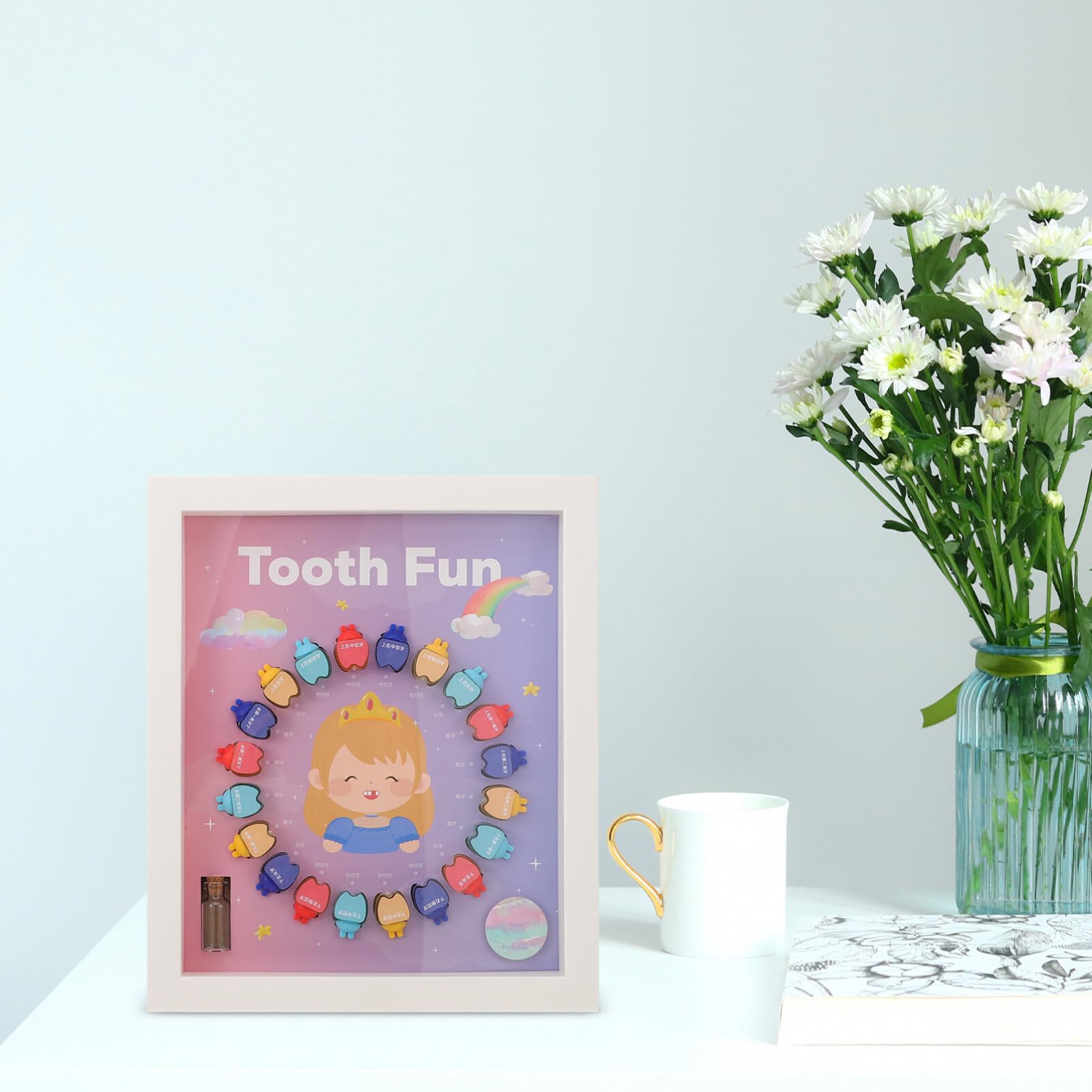 Toyvian 1ensemble Boîte à Dents De Lait Pour Garçon Fille Coffret Souvenir Avec Compartiments Internes Rangement Pratique Et Légère Pour Dents De Garçon Fille Design Adorable Et Sûr