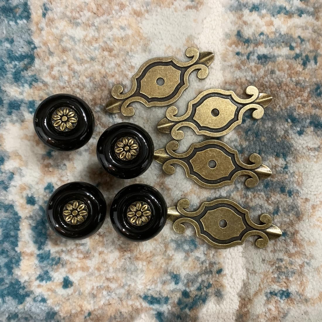 elegant dresser knobs Kelier Ceramic Cabinet Knobs, [4 Pack] Vintage Elegant Drawer Knobs with  Backplate, Cabinet Pull Handles for Kitchen/Dresser Drawer/Cupboard/Wardrobe,  Black