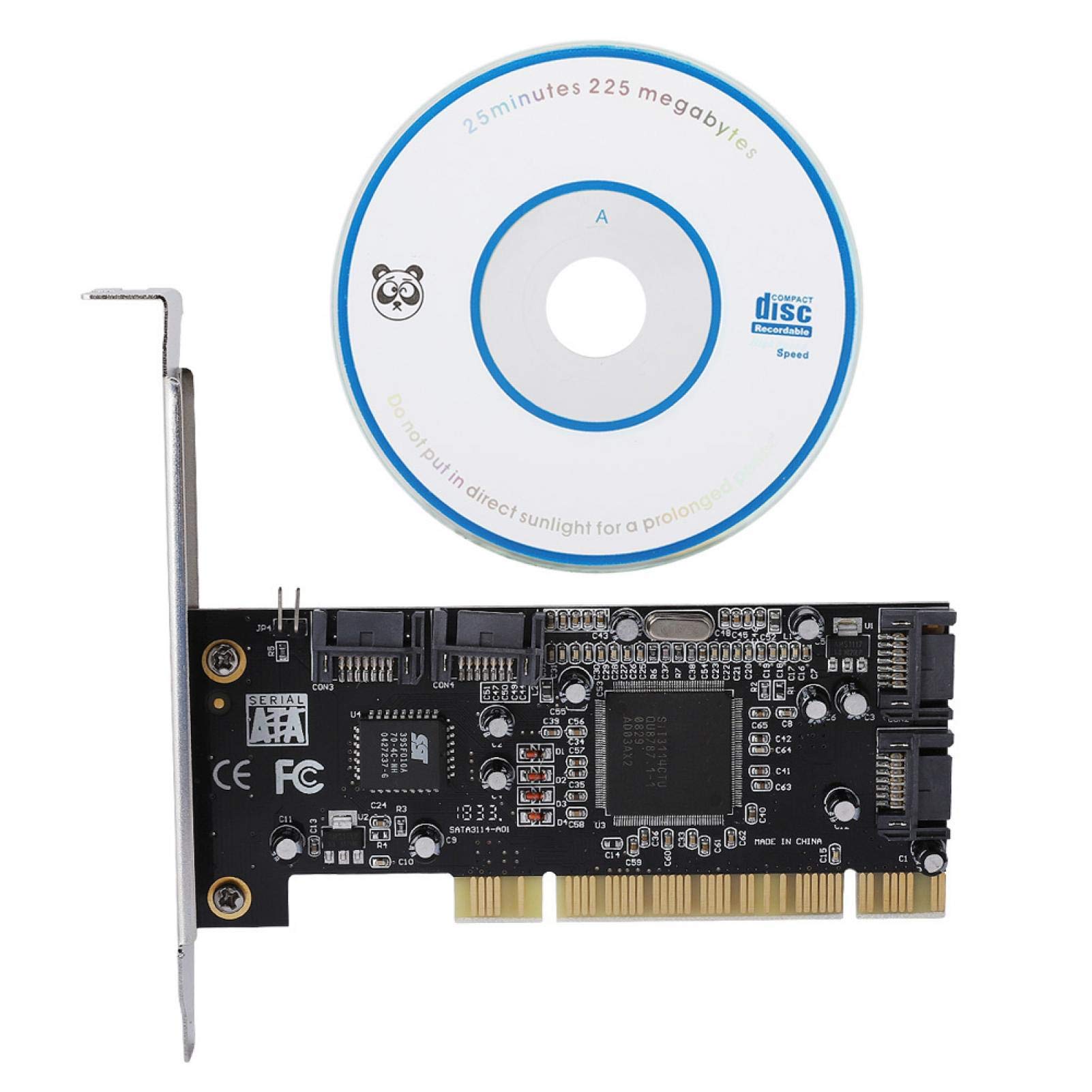 Heayzoki PCI to 4-Port SATA Expansion Card front view