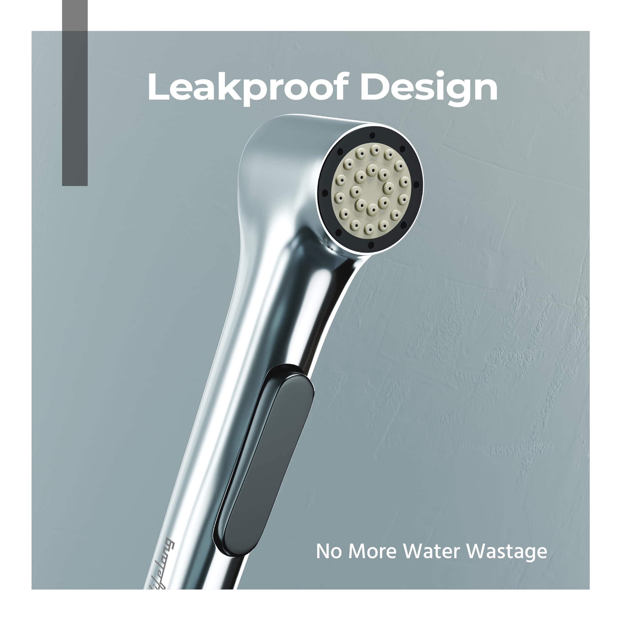 Lifelong Health Faucet Jet Spray for Bathroom | ABS Body Handheld Bidet Spray with High Pressure Water Flow | Durable Leak Proof Toilet Spray Gun for Commode | Hygienic Water Tap Nozzle|Chrome Finish