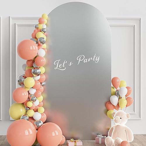 Miniatura 3 de Wokceer Cubierta de arco de boda de 6.6 pies de elastano ajustable para arco de boda, cubierta de fondo de arco de Chiara para decoración de