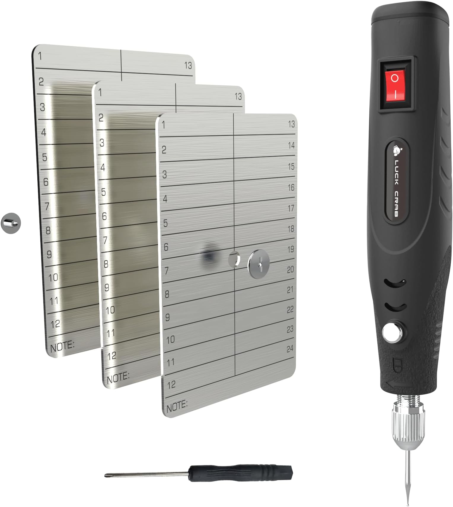 Crypto Seed Phrase Backup – 3-Plate Steel Wallet & Hardware Wallet Backup for Cold Storage, Fireproof Seed Phrase Plate Kit with Engraver, Indestructible Metal Crypto Seed Storage Vault