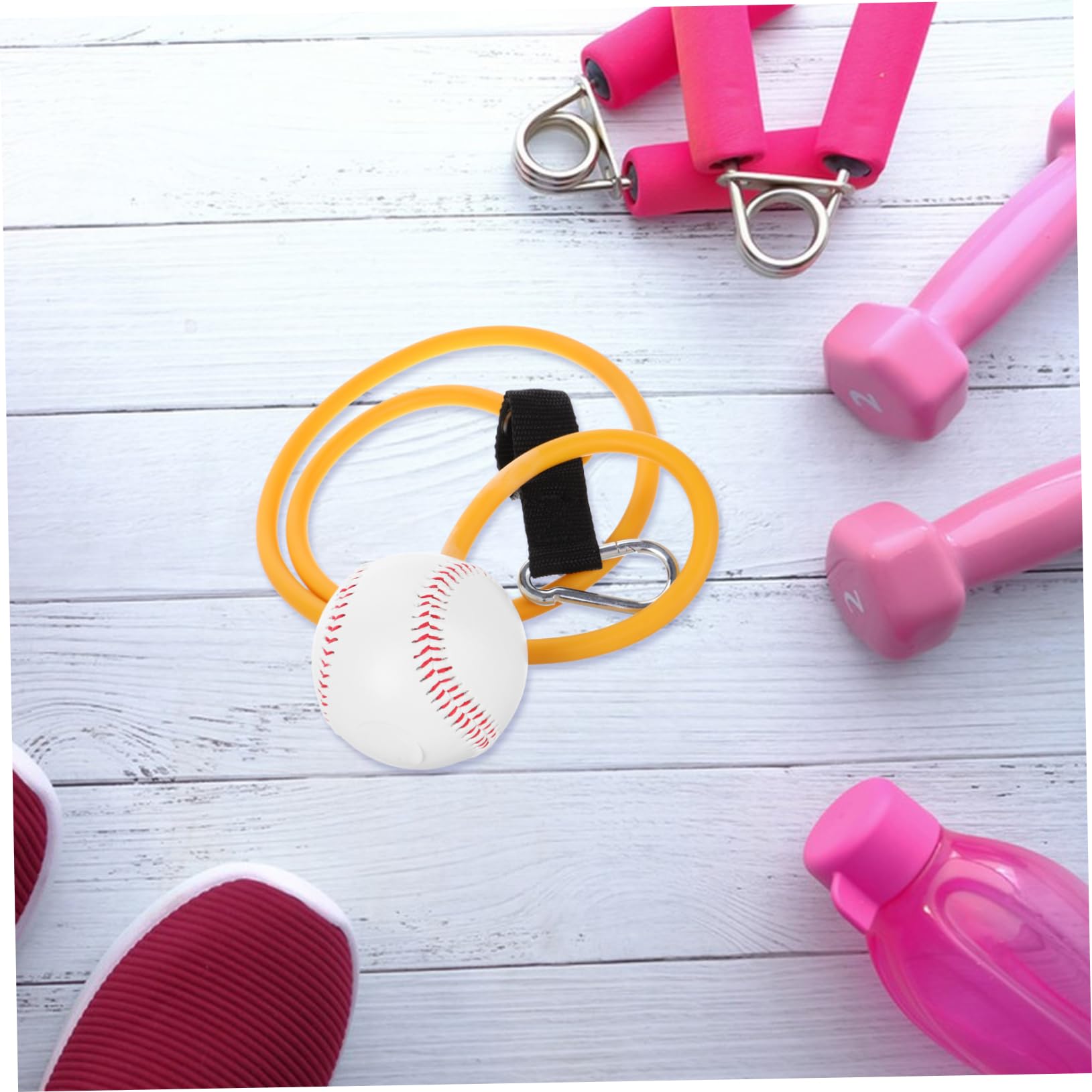 BESPORTBLE Allenatore di Baseball Corda Elastica in PVC Portatile di Lunghezza Adeguata per Esercizi di Fitness e Allenamenti di Resistenza Durante Workout