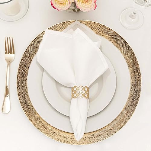 Miniatura 3 de Charge it by Jay Dazzie - Placa de carga galvanizada de 13 pulgadas, placa decorativa de servicio de melamina para el hogar, comedor profesional,