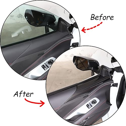 Vista 151 de CHEAYAR Cubierta decorativa para panel de interruptor de elevación de ventana, compatible con Chevrolet Corvette C8 2020-2023