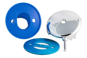 3-5/8"" Overflow Gasket Kit with Overflow Cover for Stopping Tub Leaks, Chrome