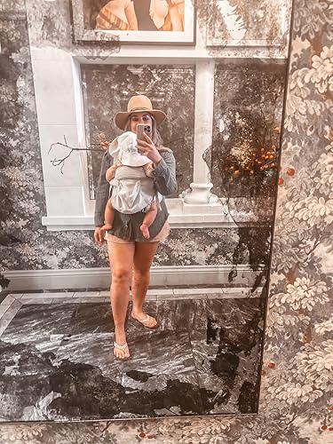 Miniatura 7 de Bebamour Portabebés de punto para recién nacidos a niños pequeños -Portabebés ligero 3 en 1 Portabebés de transporte delantero y trasero (gris, 7-32