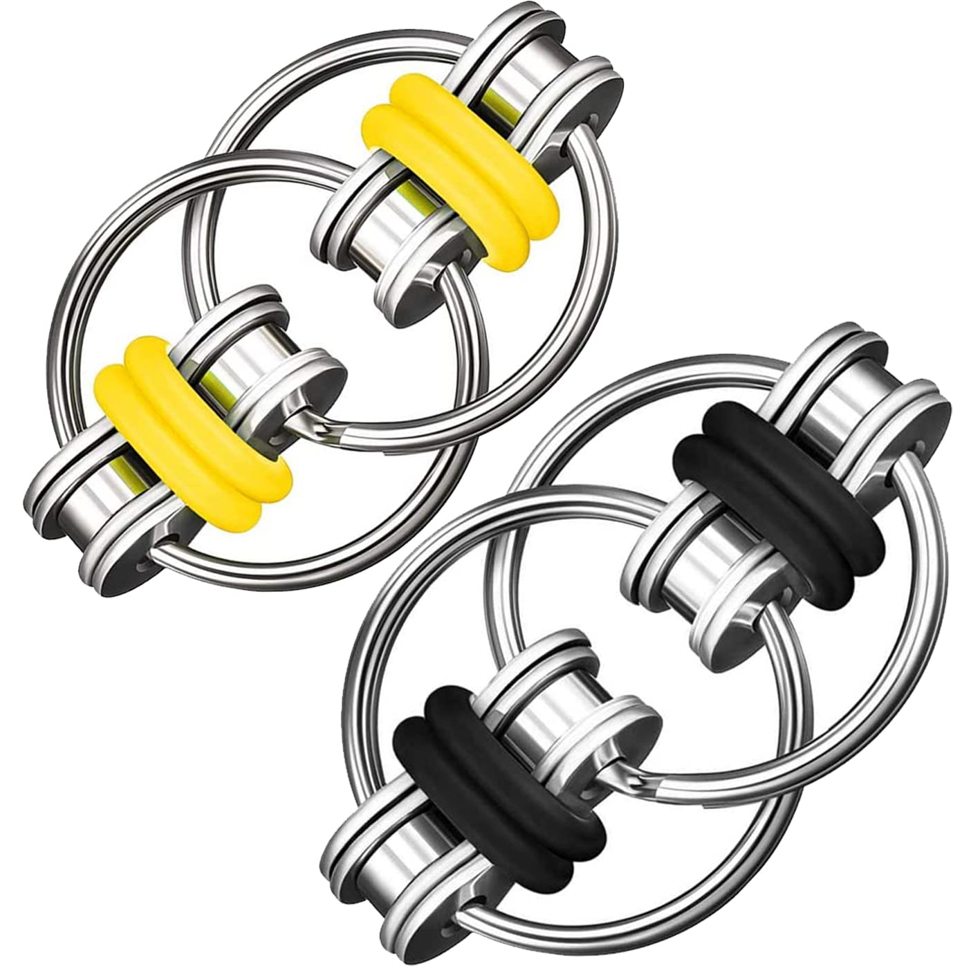 Gifton - Fidgets Flippy Chain Fidget Toy Perfect for ADHD, Anxiety, and Autism - Bike Chain Fidget Stress Reducer for Adults and Kids (2 Pack)