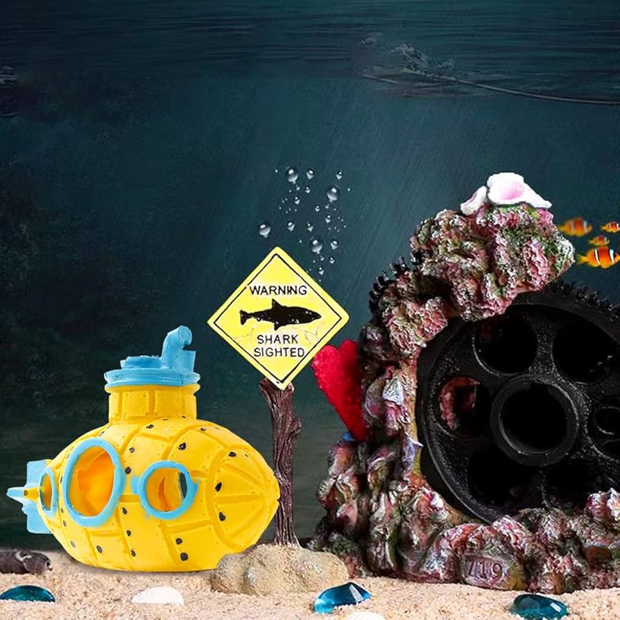 ＊オススメ❣️´Lavendre 水槽　オーナメント　タコ軍艦 オススメ❣️´Lavendre 水槽 オーナメント タコ軍艦 Amazon.co