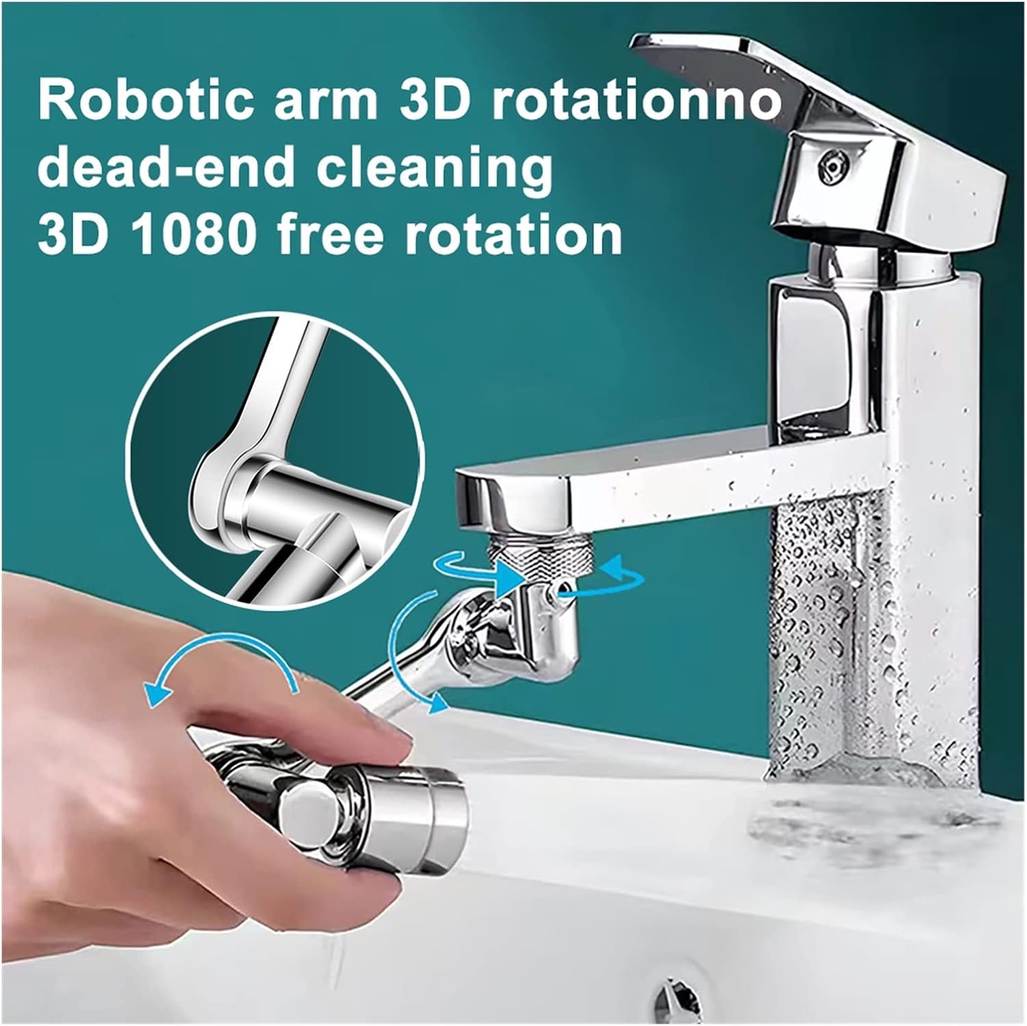 Rotate Swivel Faucet Aerator Universal 1080°Rotation Faucet Extender Kitchen Sink washbasin Anti Splash Filter Faucets Bubbler Nozzle Robotic Arm