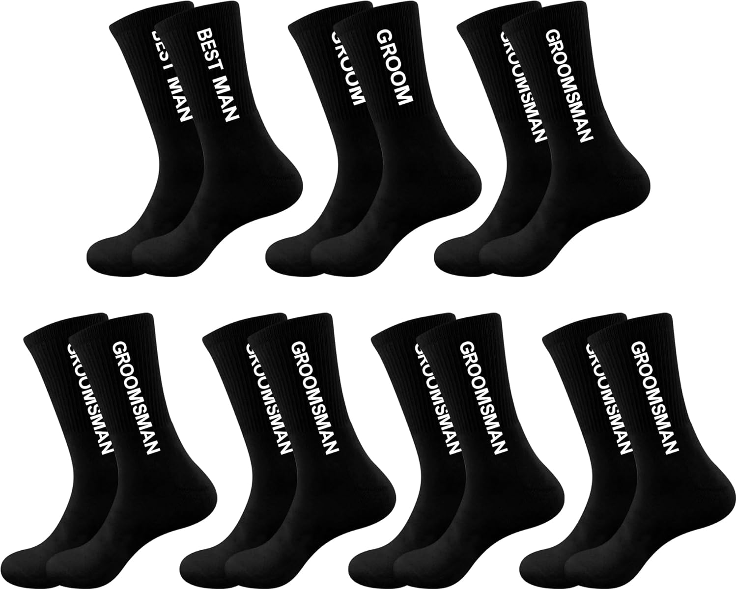 LADY & HOME Groomsmen Socks for Men - Wedding Gifts, Proposal Gift, Groom Bestman Novelty Cotton Socks