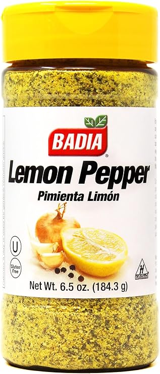 Badia Seasoning Combo Pack LEMON PEPPER 184.3g & EVERYTHING BAGEL 156g | Twin Pack | Gluten Free | Each One | USE on Everything !