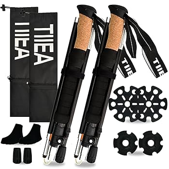 Amazon | TIIEA 2本セット トレッキングポール マニュアル付き