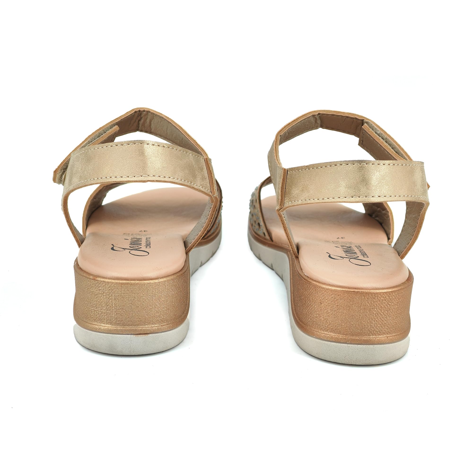 JOMIX Sandales Femme avec Scratch Chaussures de Randonnée Confortable pour Extérieur Plage Fabriqué en Italie
