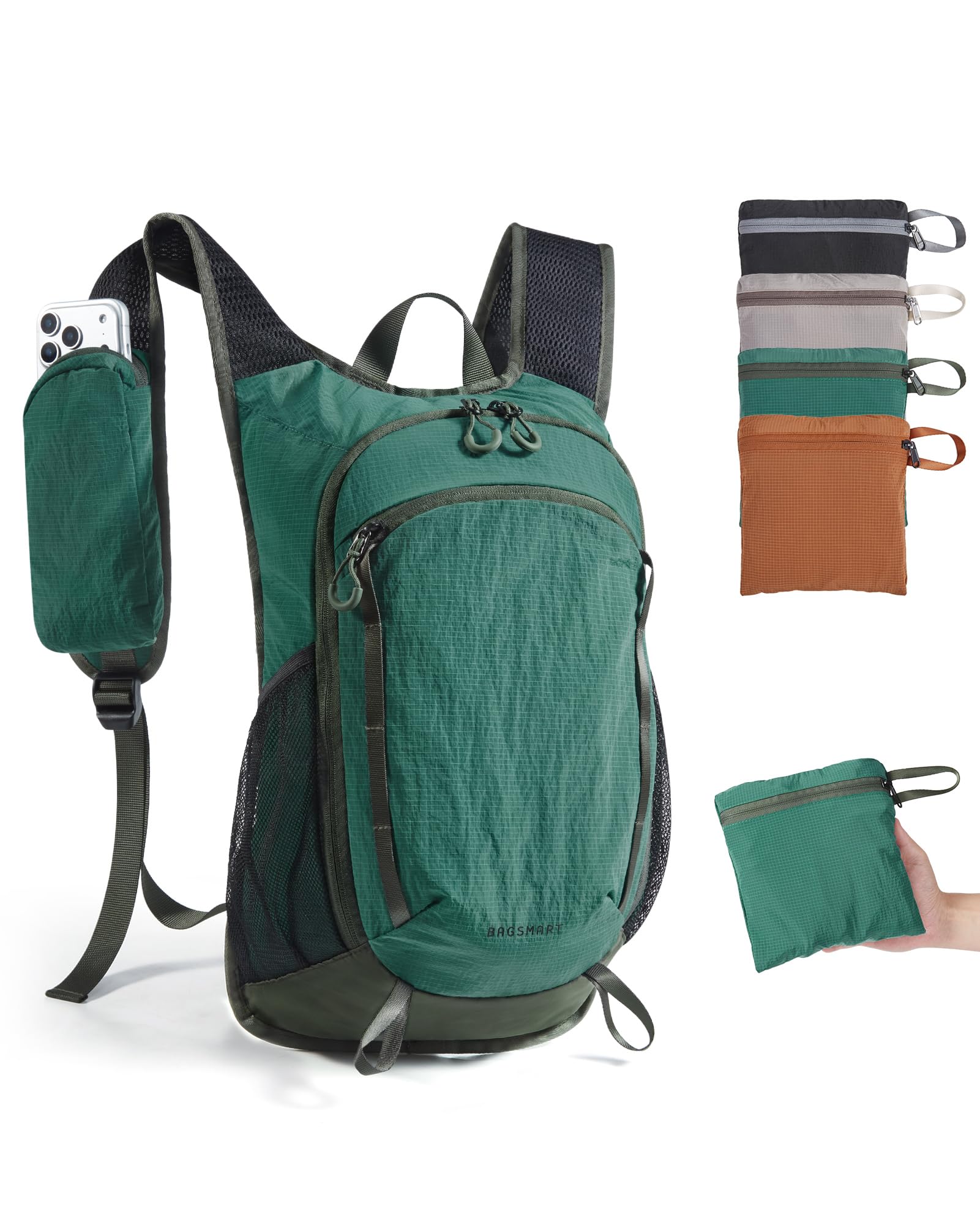 bagsmart 18L Foldable Hiking Backpack, Lightweight Water‑Resistant Rucksack