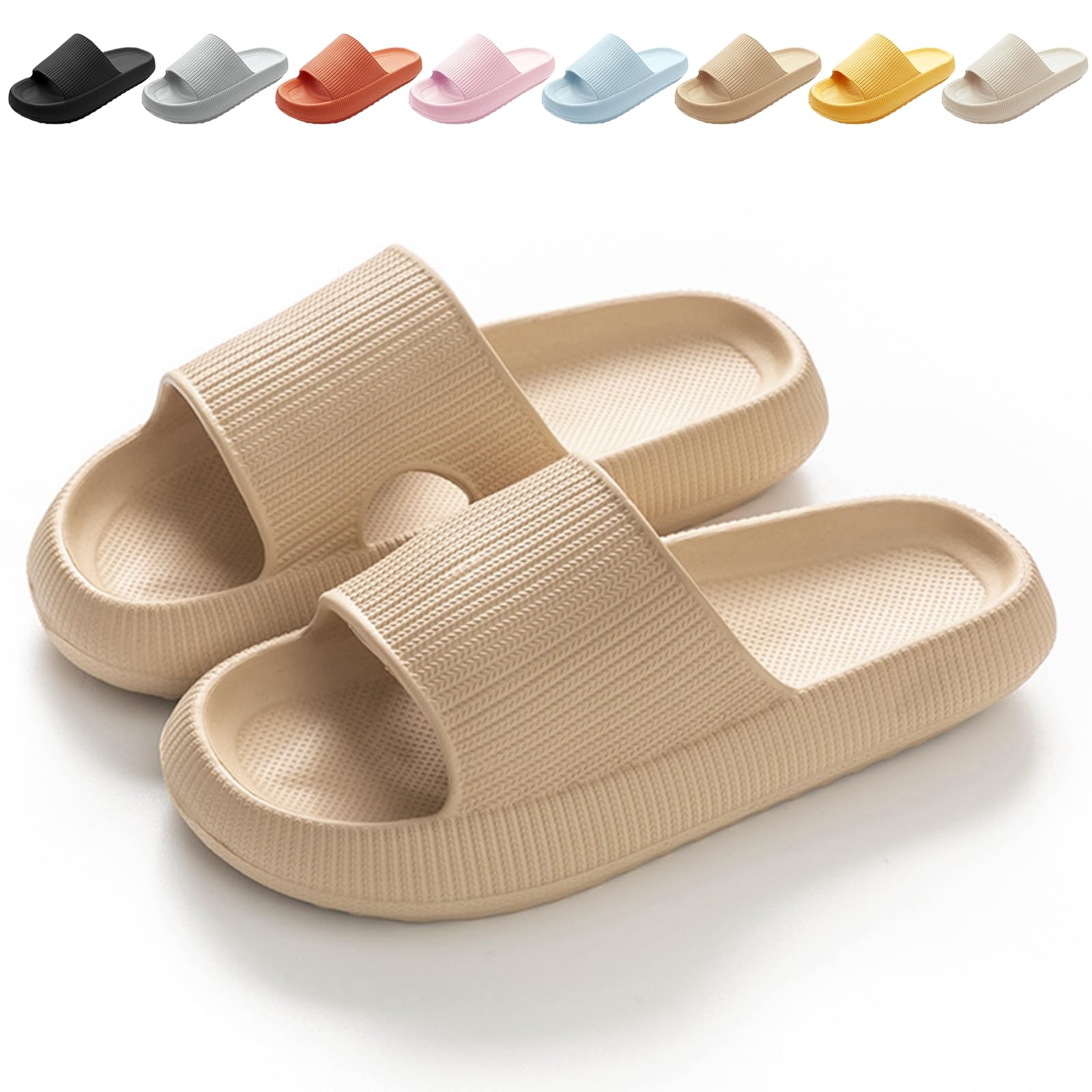 Calish Bathing Shoes Men Women Cozislides Original Slippers Cloudyzz Slippers Cloud Non-Slip Bath Slippers Summer Mules Bath Slippers Flip Flops Indoor/Outdoor