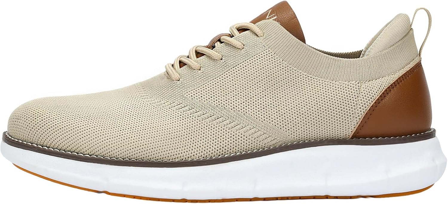 Men's Mesh Dress Shoes Casual Business Lace Up Oxford Sneakers Lightweight Breathable Walking Shoes Comfortable Thick Sole Tennis Footwear - Image 6