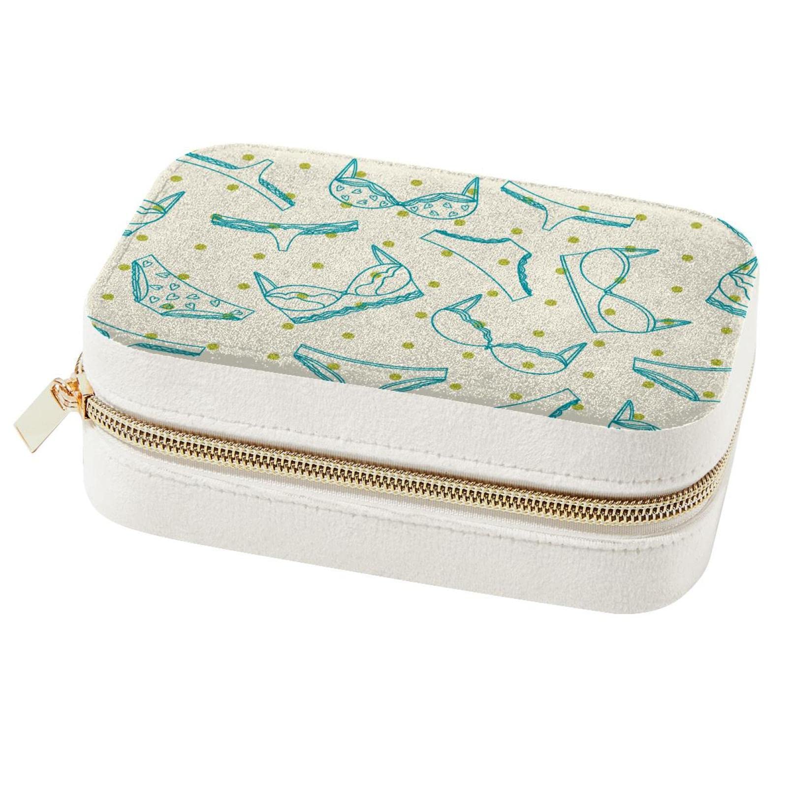 Organiseur de bijoux de voyage et boîte portable pour ranger bagues et boucles
