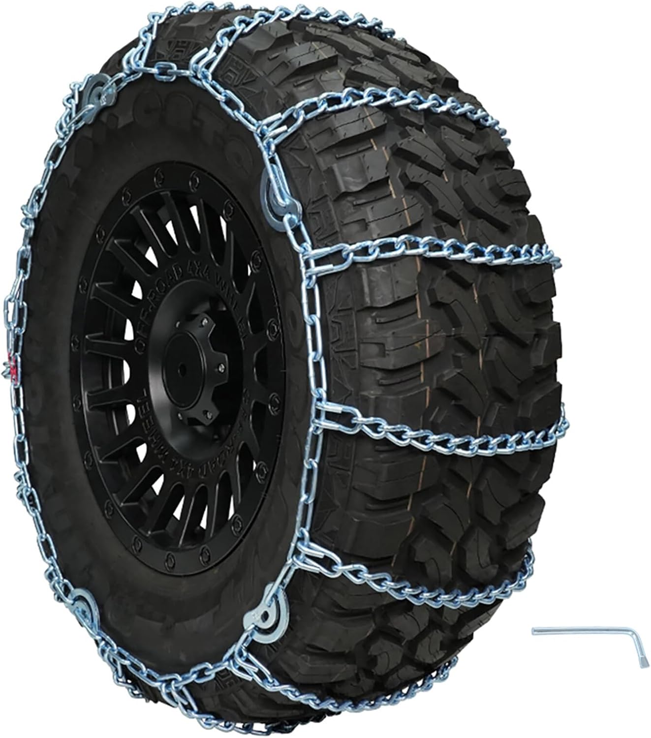 SCITOO Snow Chains For Car,2 Pack Emergency Anti Slip Tire Chain Width 265/70-16,265/75-16,265/65-17,275/65-17,265/60-18,265/65-18,265/55-19,265/50-20,315/35-20