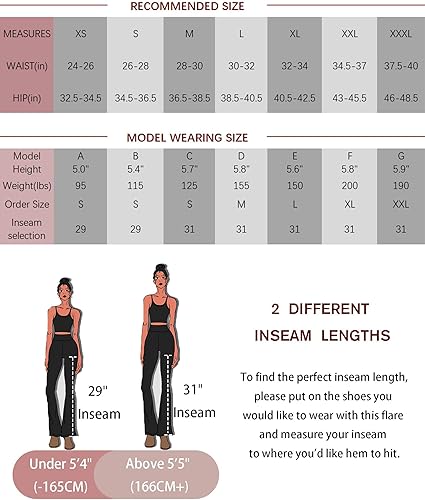 Miniatura 6 de PINSPARK Pantalones de yoga acampanados de cintura alta para mujer