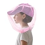 South to East Premium Girls Mosquito Head Net for Insect, 2 Pack, Fly & Bug Protection | Ultra Large & Long, Extra Fine Holes for Camping, Hiking, Fishing, Safari, Fits All Hats for 5-12 yrs, Pink