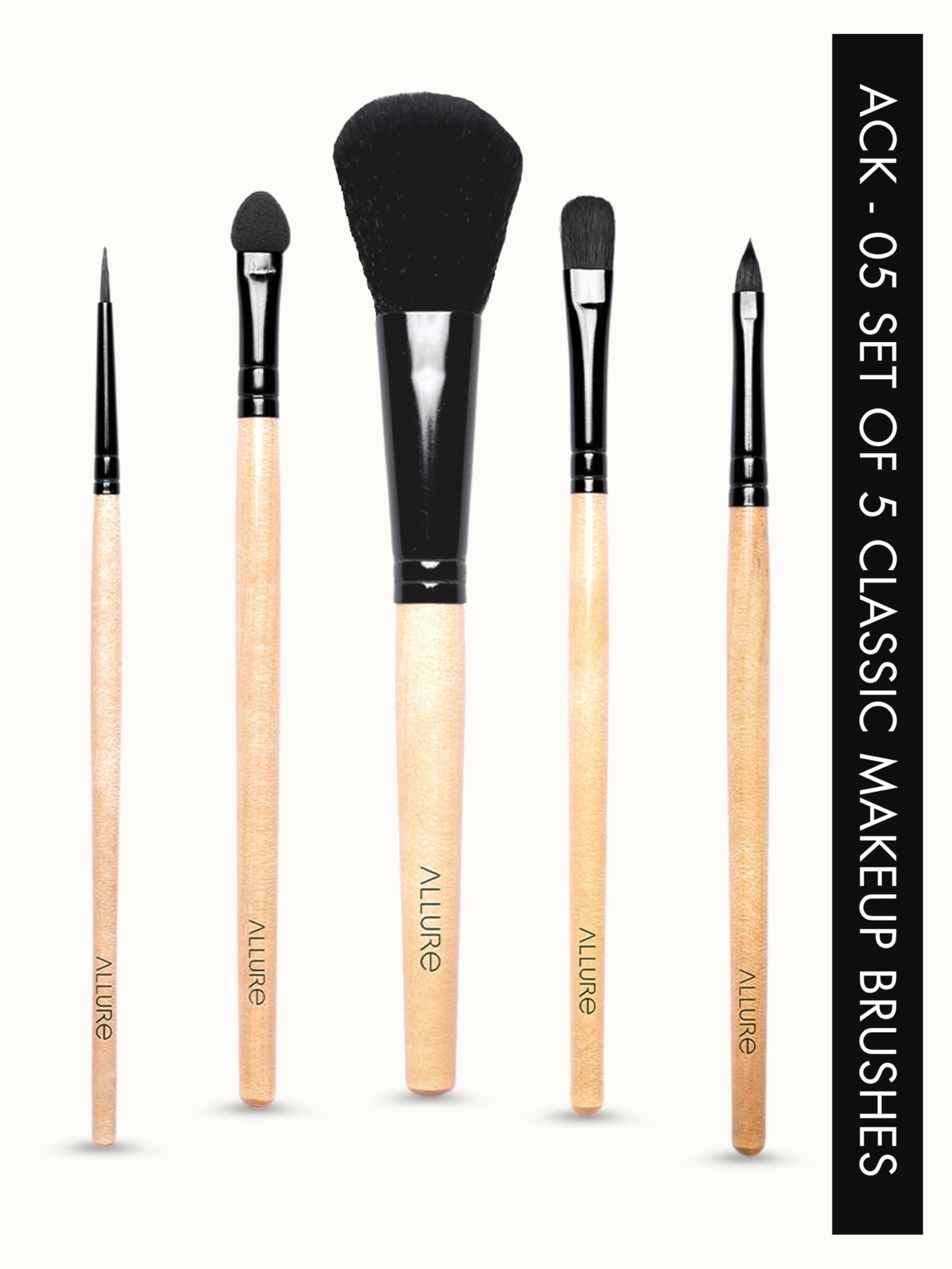 Allure Classic ACK - 05 Makeup Brush Set - Pack Of 5 Face & Eye Makeup Brushes-picture-13