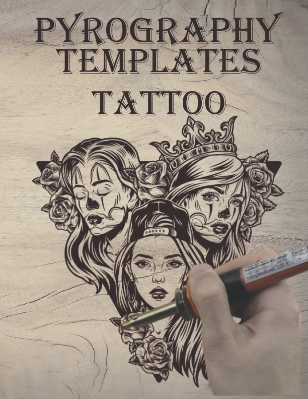 Pyrography Templates: Template book for branding motifs on the theme TATTOO