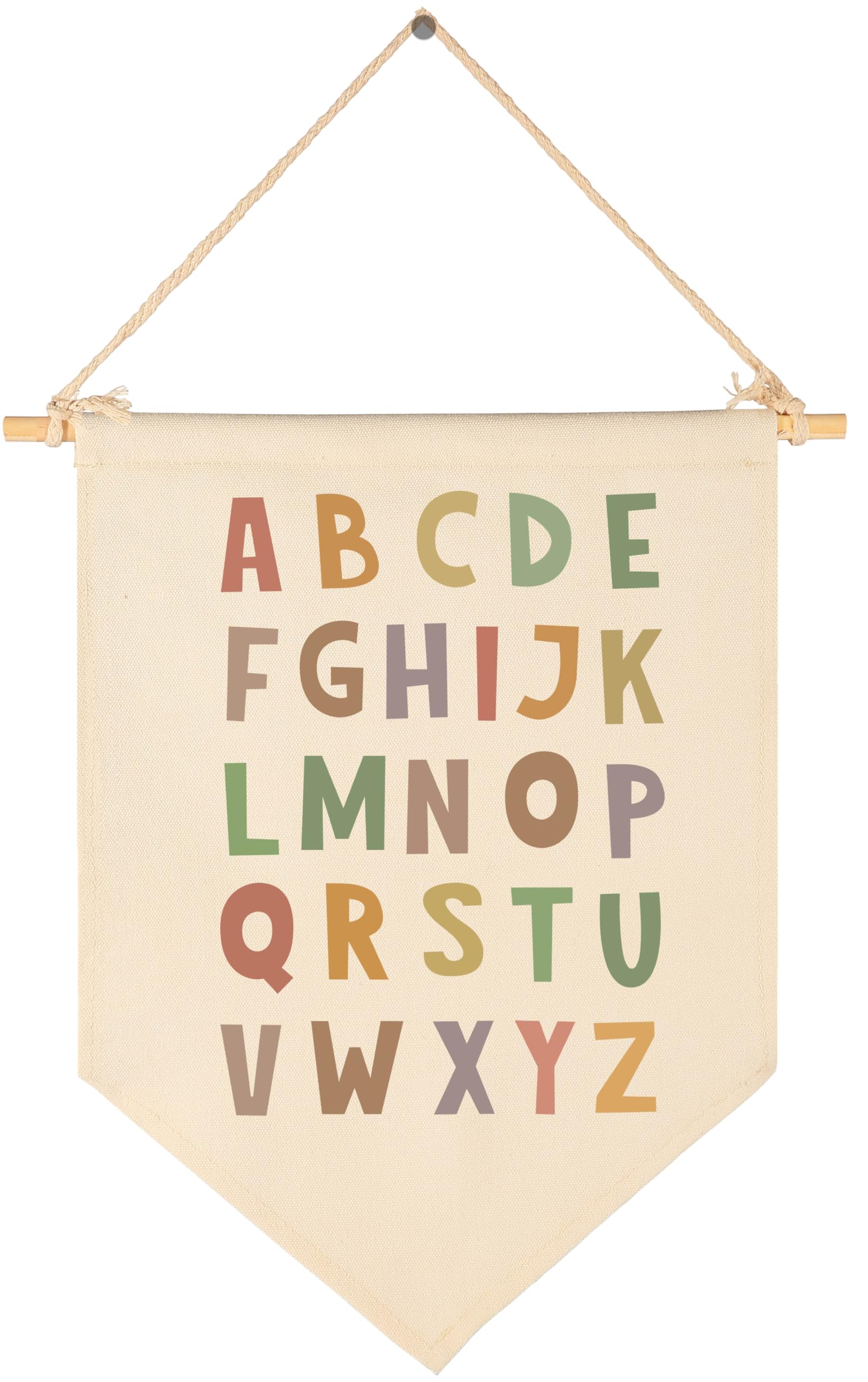 Classroom Wall Banner Decor-Teacher Supplies Gift-Inspirational Back to School Wall Educational Flag-Motivational Quote-Hanging Canvas Pennant Sign for Classroom-Alphabet ABC Educational