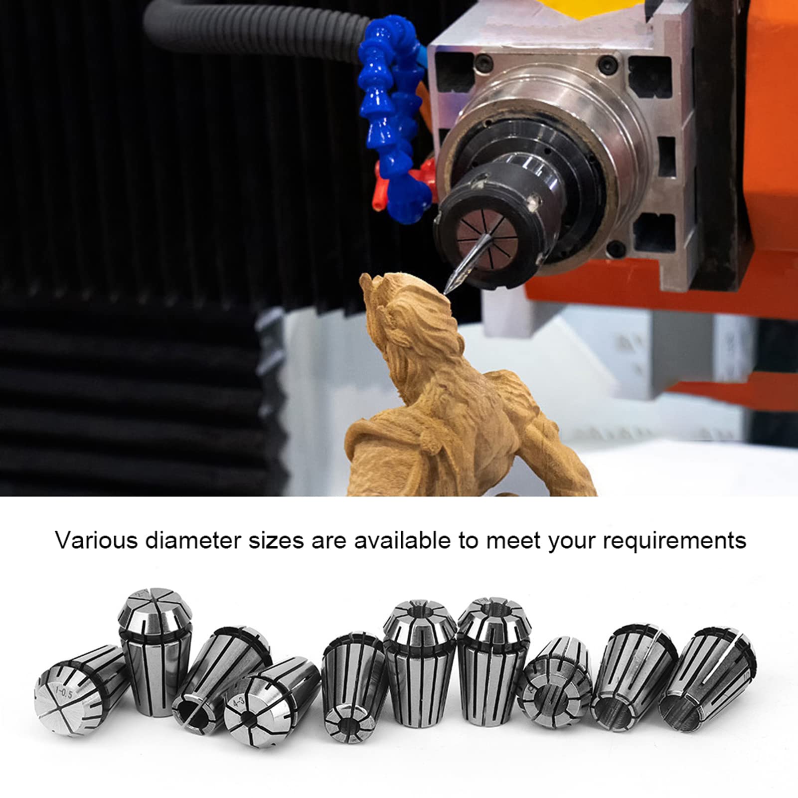 Ensemble De Pinces à Ressort ER16, 10 Pièces De Pinces De