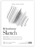 Strathmore 200 Series Sketch Pad 9x12 Inch 100 Sheets Tape Bound - Lightweight Artist Sketchbook for Pencil Charcoal Pastel Drawing