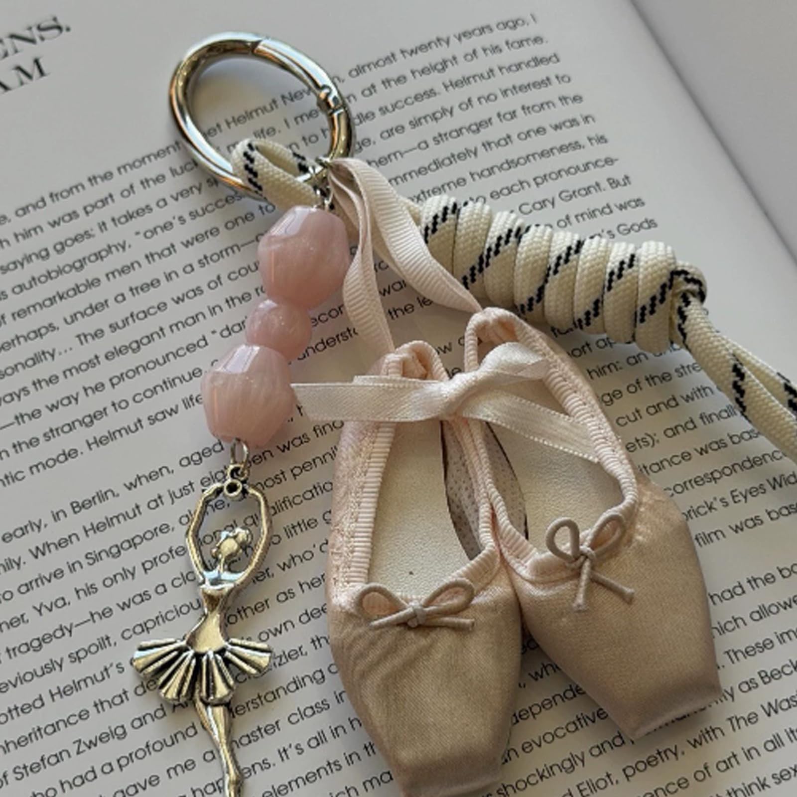 Generico Portachiavi a tema balletto artistico Elegante scarpa da ballo Accessorio Ciondolo per borsa Perfetto per amanti della danza Bellissimo portachiavi con pantofola da ballo