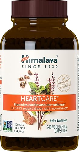 Himalaya HeartCare suplementos de colesterol y presión arterial para bienestar cardiovascular y salud cardíaca 720 mg 240 cápsulas suministro de 2
