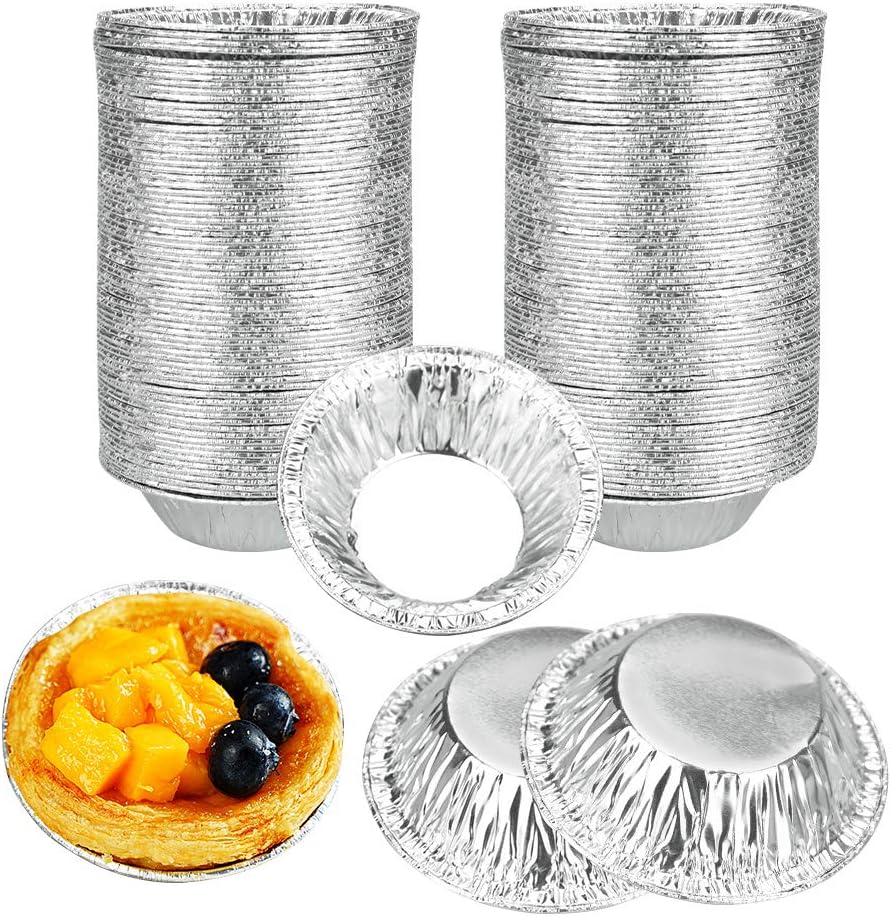 ebake Foil Pie Cases 50 Pack Reusable Foil Cupcake Cases 200ml