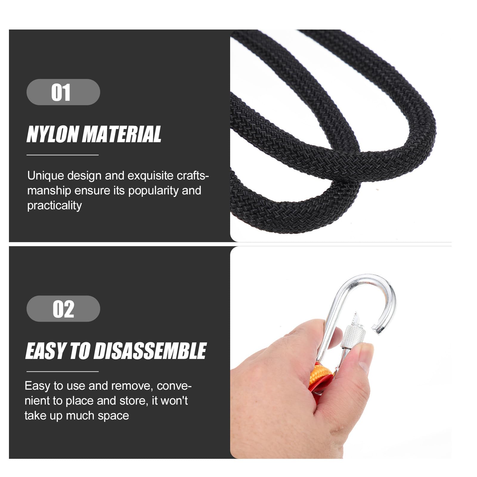 UKCOCO Cadena para Perros Resistente de Nylon Correr y Camping Cuerda Ligera y Portátil para Perros Pequeños Accesorio Seguro para Actividades