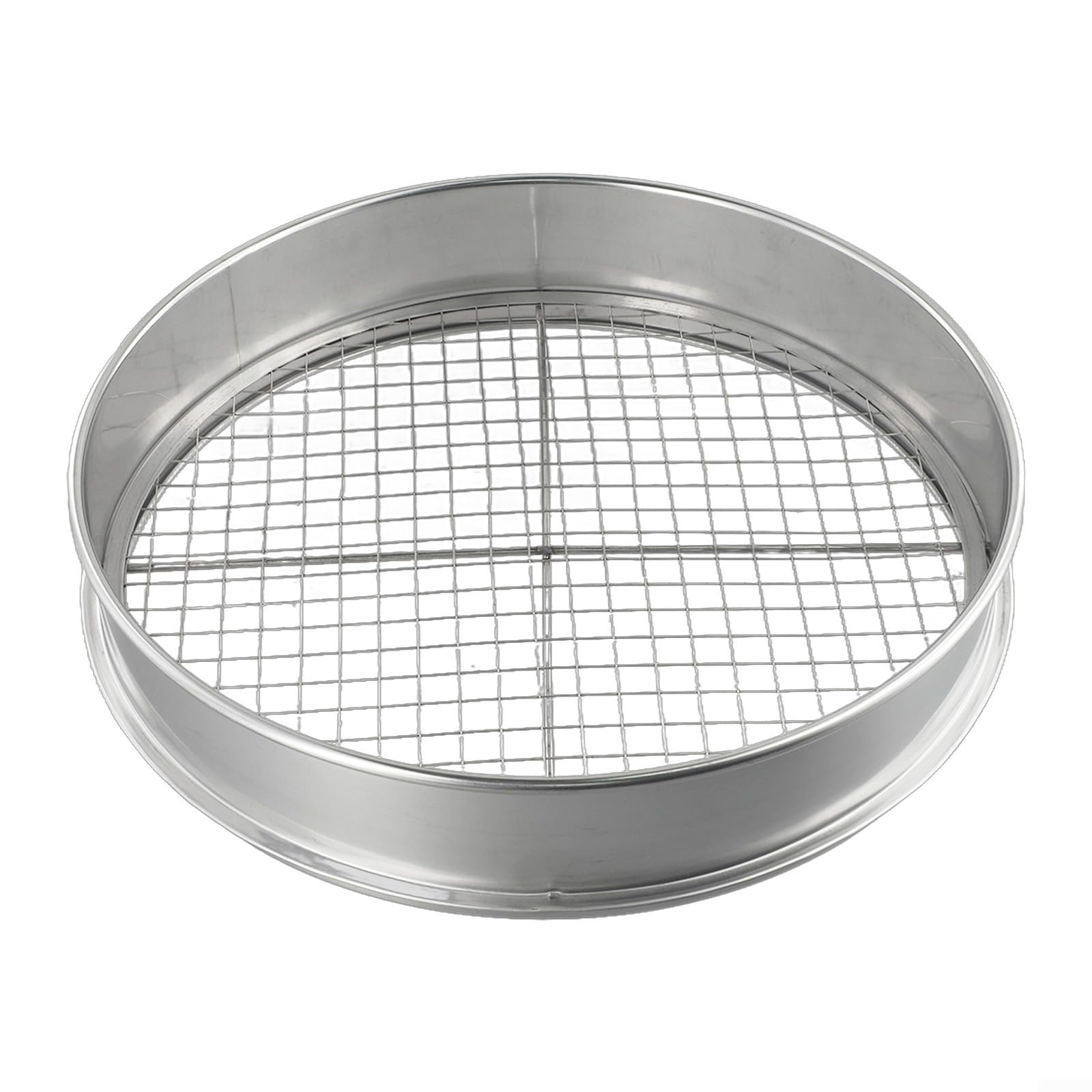 Gartensieb Edelstahl 30cm mit 5 Meshgrößen Gartensieb Edelstahl | 5 Wechsel-Einsätze, 3-12mm Maschen, ideal für Kompost, Erde, Anzucht, rostfreier Stahl