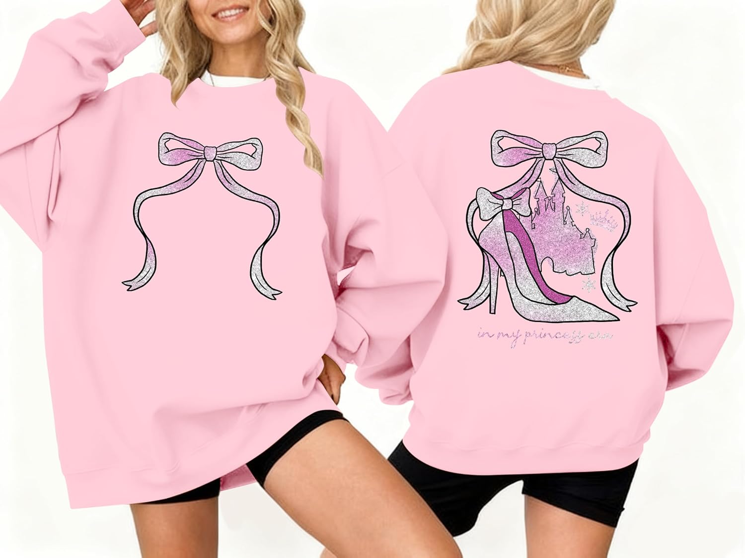 FASHGL Magical Kingdom Sweatshirt for Women Magic Shirt Family Vacation Sweater Cute Castle Graphic Long Sleeve Pullover Tops - Image 6