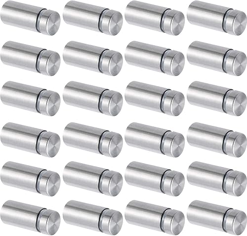 Tornillos de separación de rótulo de 12 por 1 pulgada, soportes para letreros de pared, tornillos de montaje en vidrio, uñas de publicidad Tornillos de separación de rótulo de 12 por 1 pulgada, soportes para letreros de pared, tornillos de montaje en vidrio, uñas de publicidad