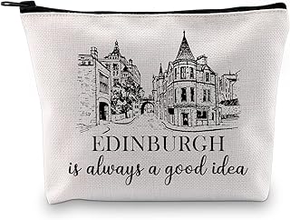 Edinburgh Surprise Trip Gift Edinburgh Weekend Break Away Gift Scotland Trip Gift Edinburgh Scotland Souvenir Travel Zipper Makeup Bag (Good Idea Edinburgh Bag)