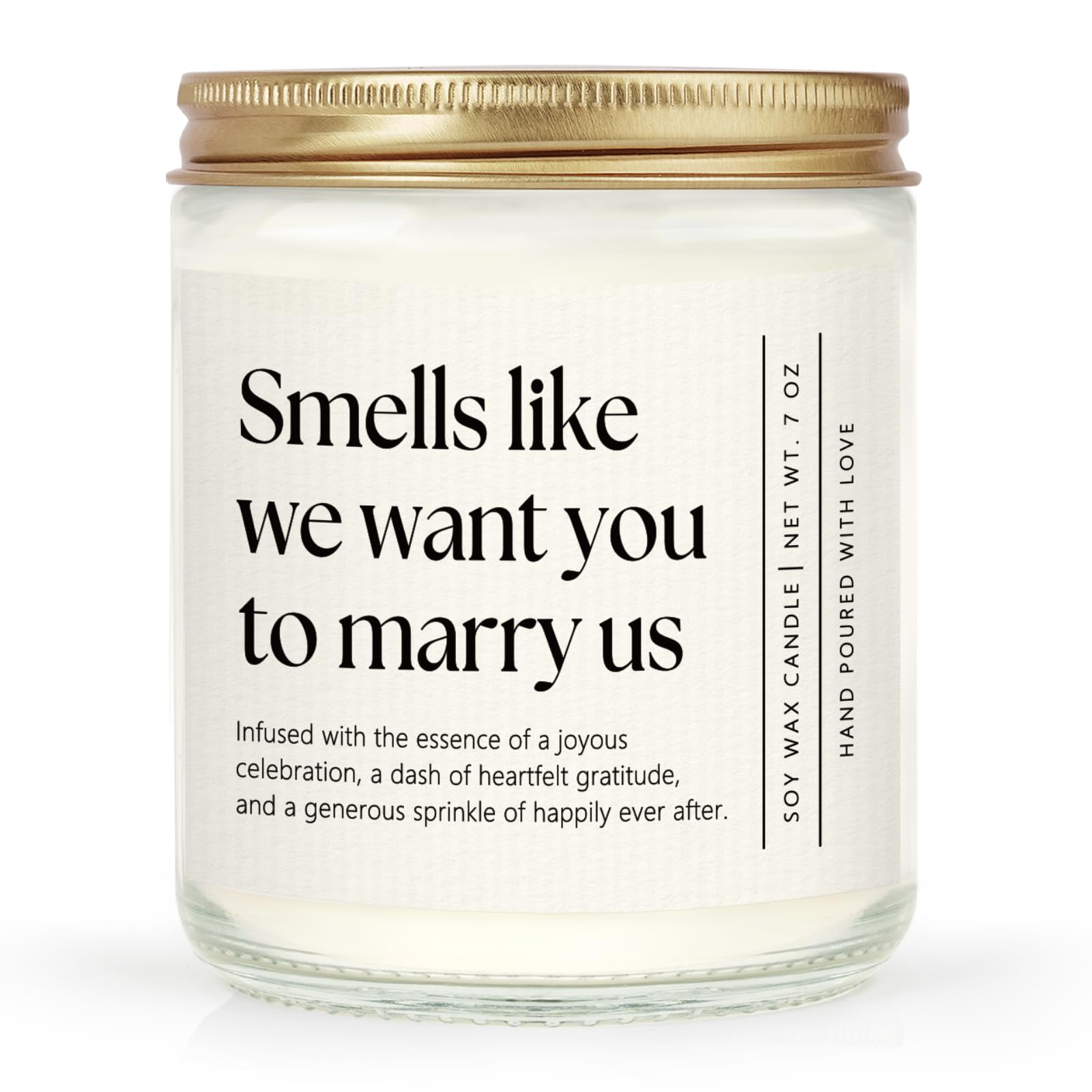 Wedding Officiant Gift, Unique Officiant Proposal Gift, Thank You Presents for Wedding Day, Groomsman/Bridesmaid Gifts - Handmade Lavender Scented Candle 7oz