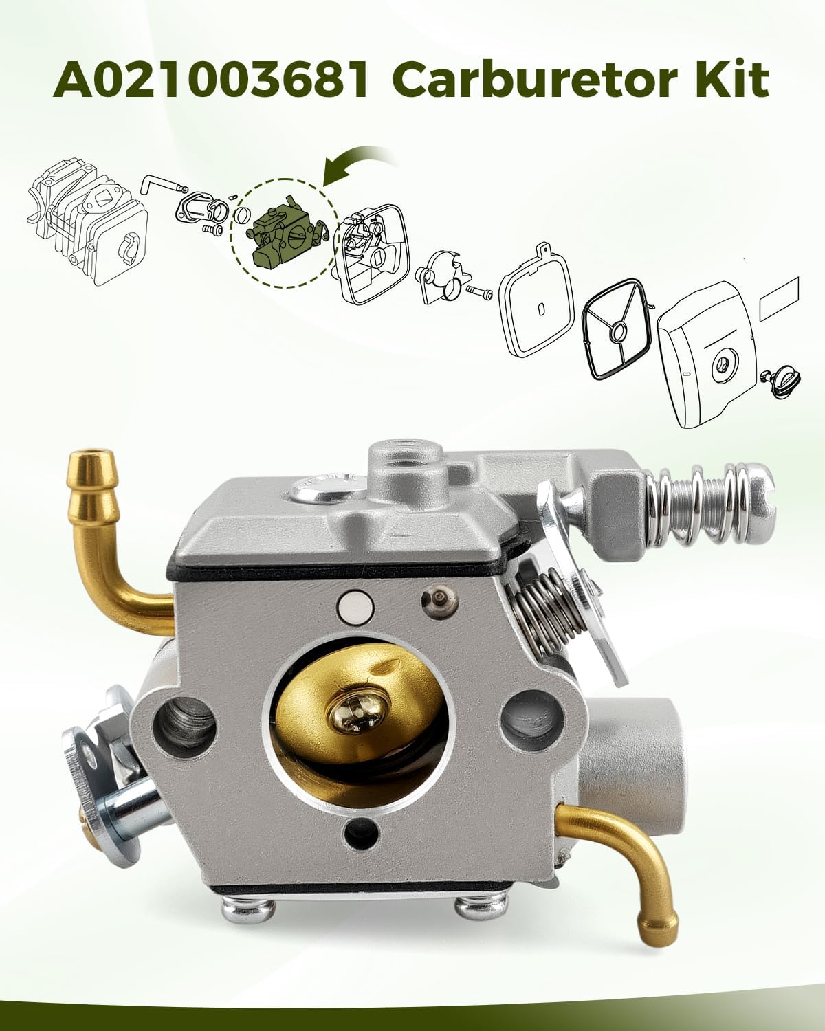 A021003681 Carburetor Fit for Echo CS-355T WT-1049, for Shindaiwa 358TS Chainsaw
