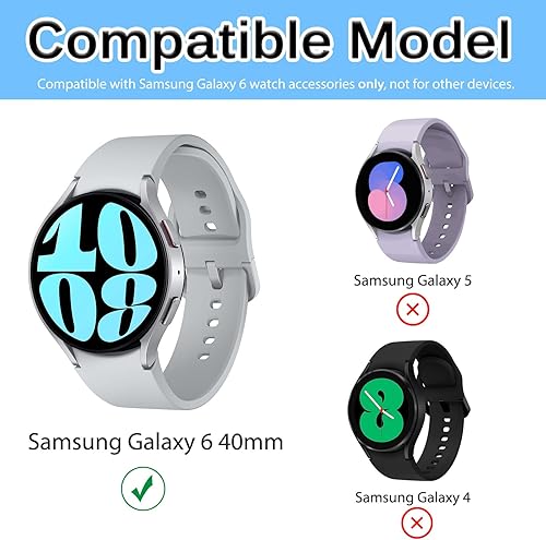 Miniatura 3 de Miimall Funda con protector de pantalla compatible con Galaxy Watch 6 de 1.575 pulgadas, PC + TPU excelente material a prueba de golpes y caídas