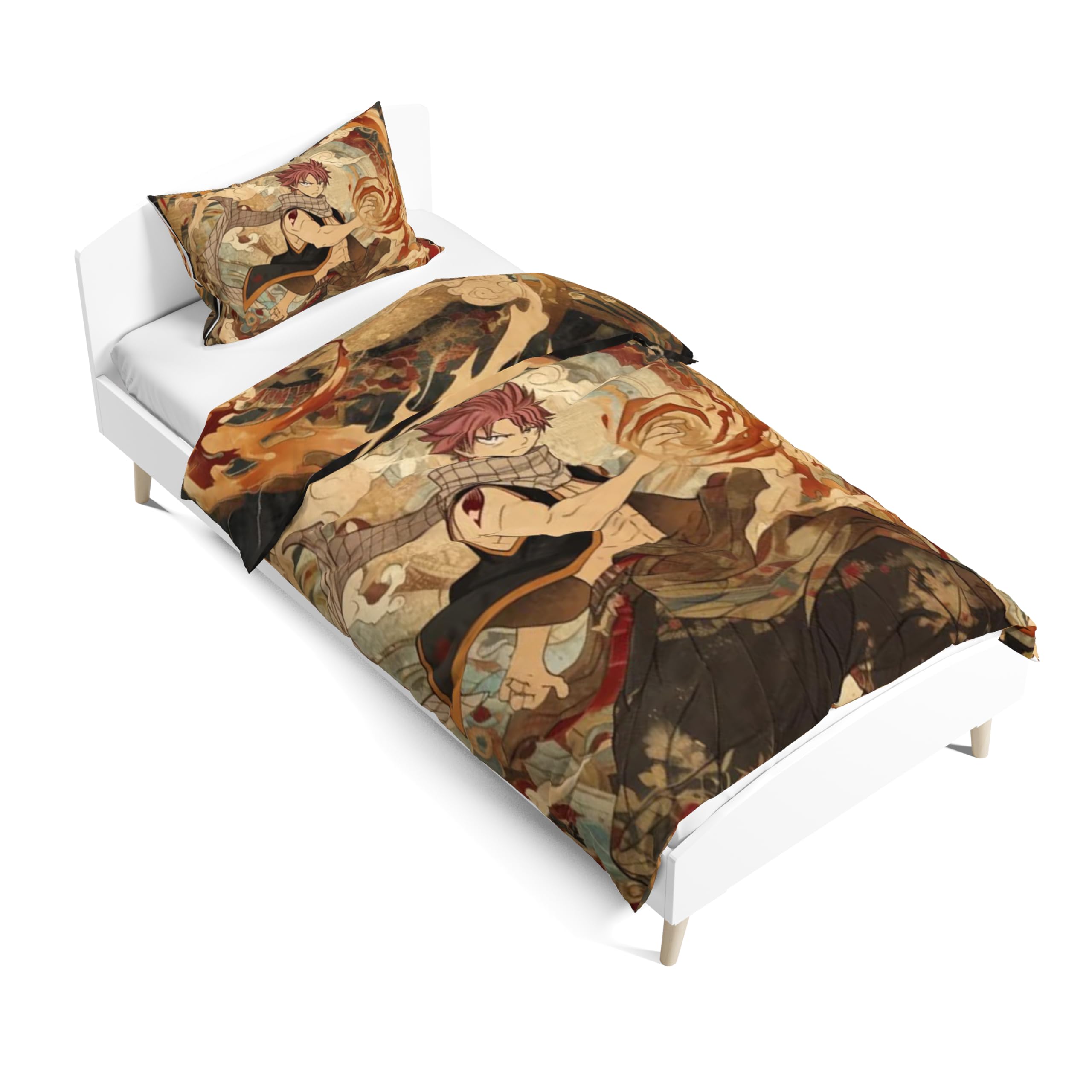Fairy Tail parure de lit 135x200 housse couette enfant 2 pièces motif queue de fée