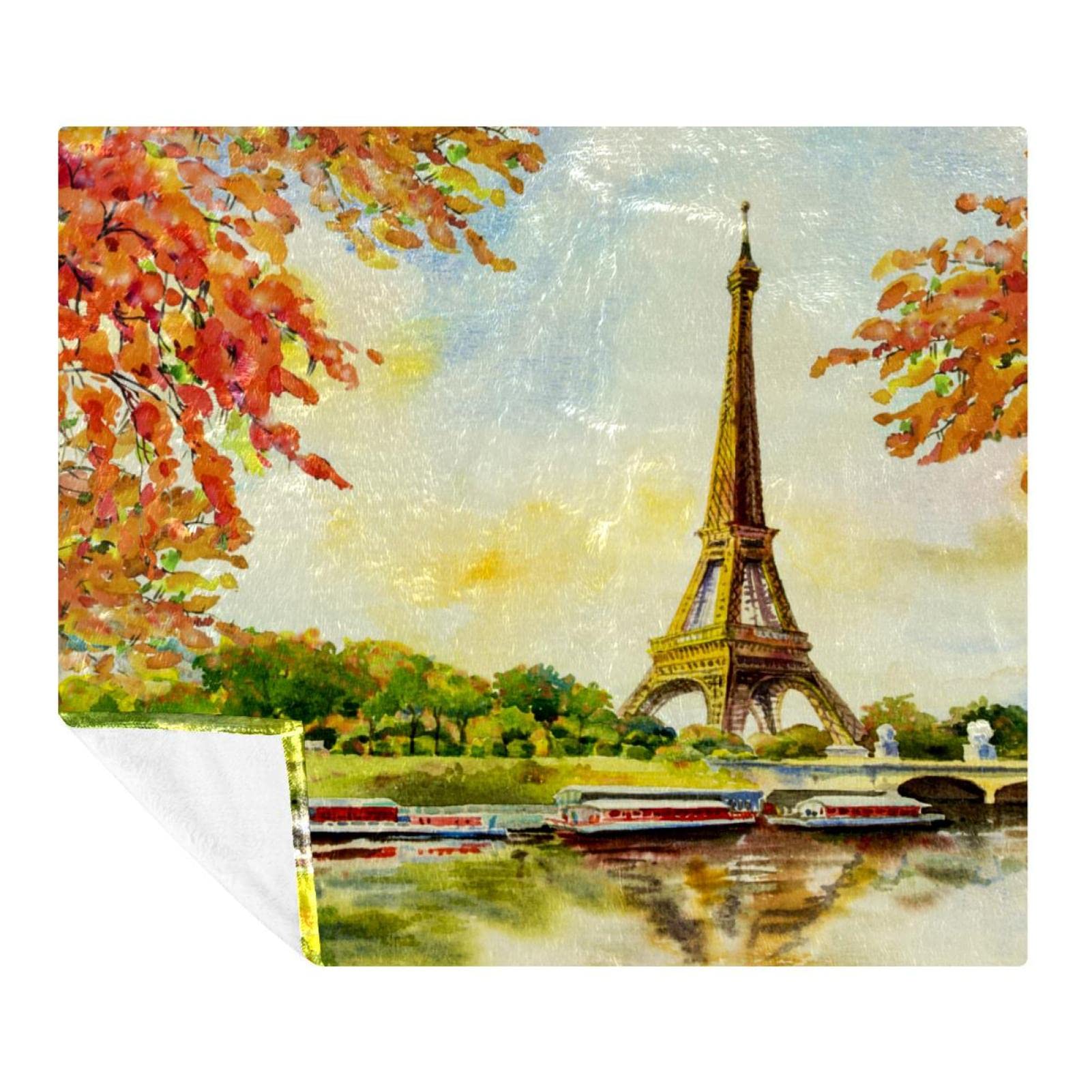 Couverture Polaire Tour Eiffel Plaid Salon Chambre Décoratif