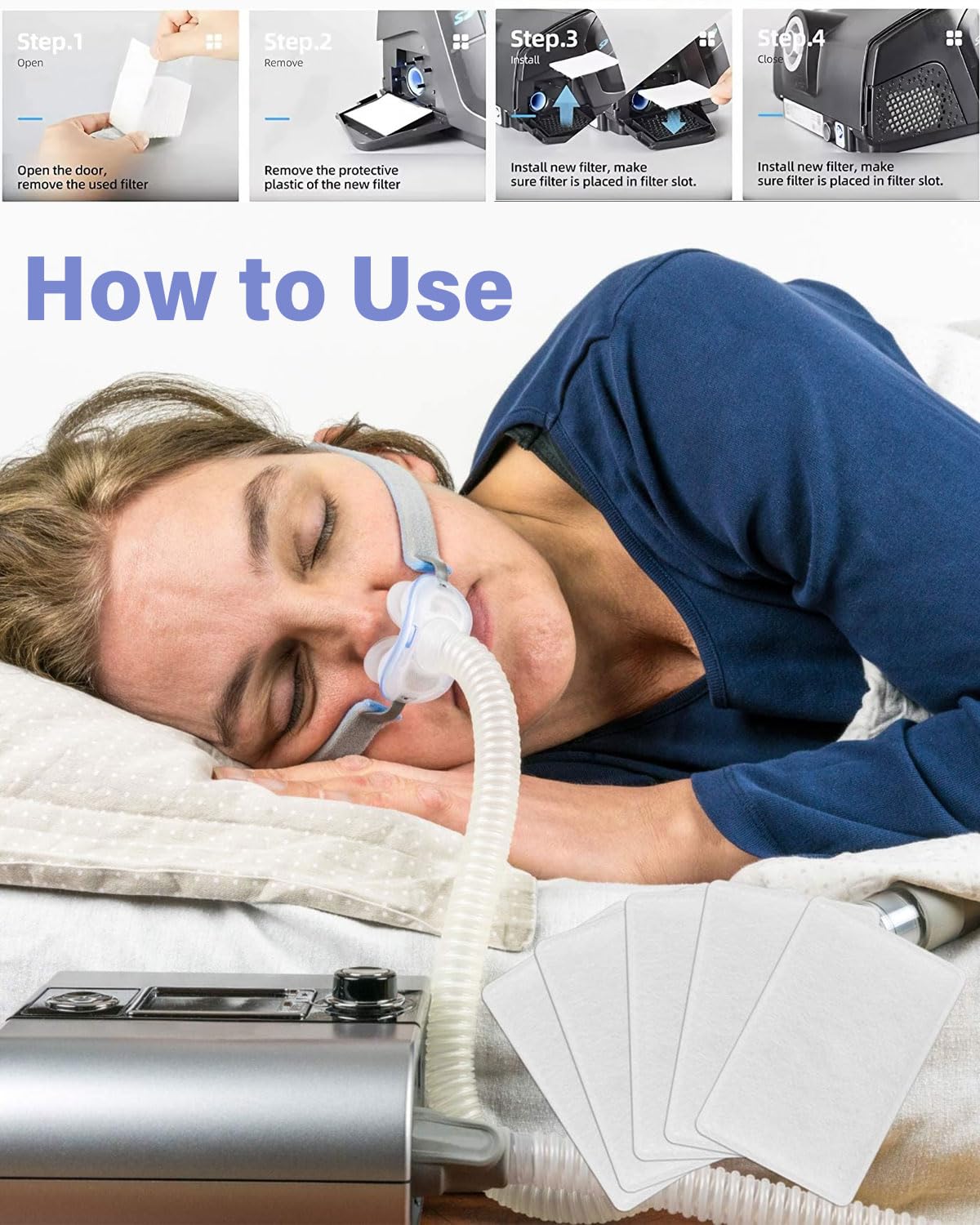 20 sztuk filtrów Premium CPAP do ResMed AirSense 10/11, AirCurve 10, S9 & Löwenstein Prisma Smart – ochrona przed drobnym pyłkiem, filtr pyłkowy, higieniczne jednorazowe filtry do urządzeń