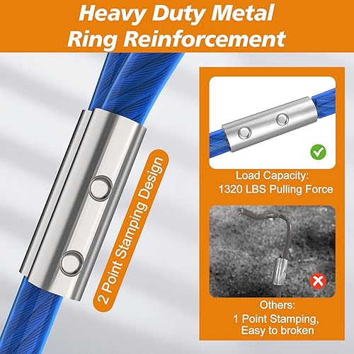 Miniatura 5 de Tresbro Cable de amarre para perro de 10 pies con resorte, cadenas de amarre que absorben los golpes para exteriores disponibles en