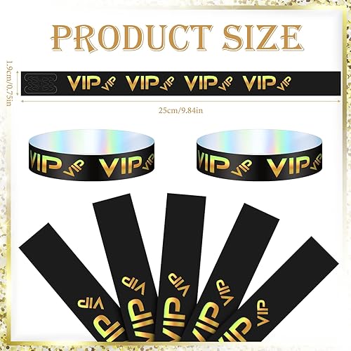 Vista 62 de Teling Paquete de 500 pulseras de plástico VIP para fiestas para eventos, pulseras personalizadas VIP, pulseras de plástico a prueba de desgarros
